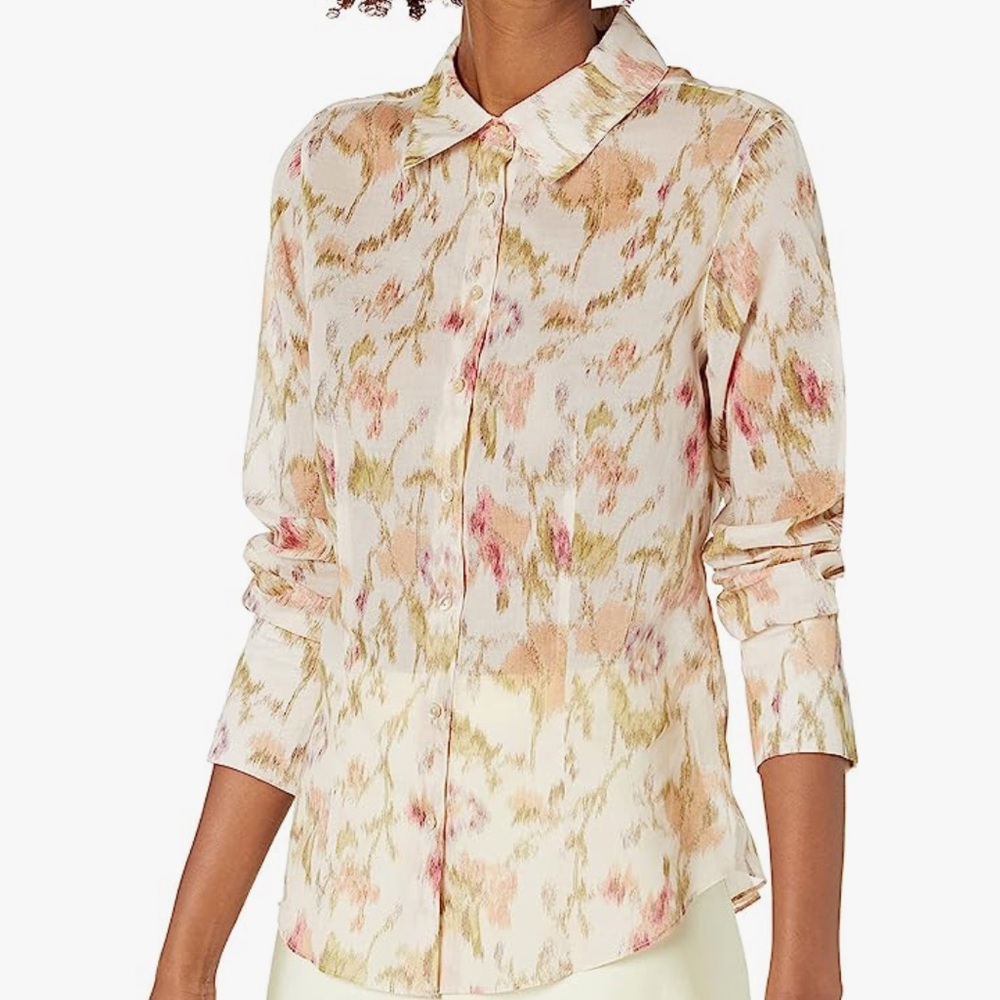 Rebecca Taylor 100% Cotton Marmalade Combo Blouse, size 2